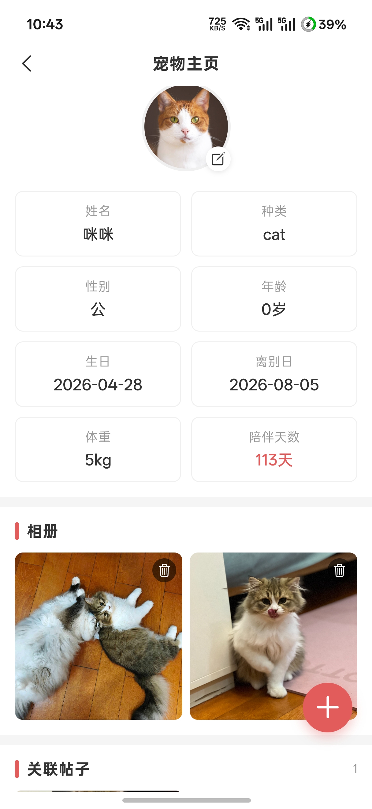 宠物主页界面预览